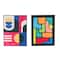 Multicolored Canvas Geometric Living Room Framed Wall Art Set